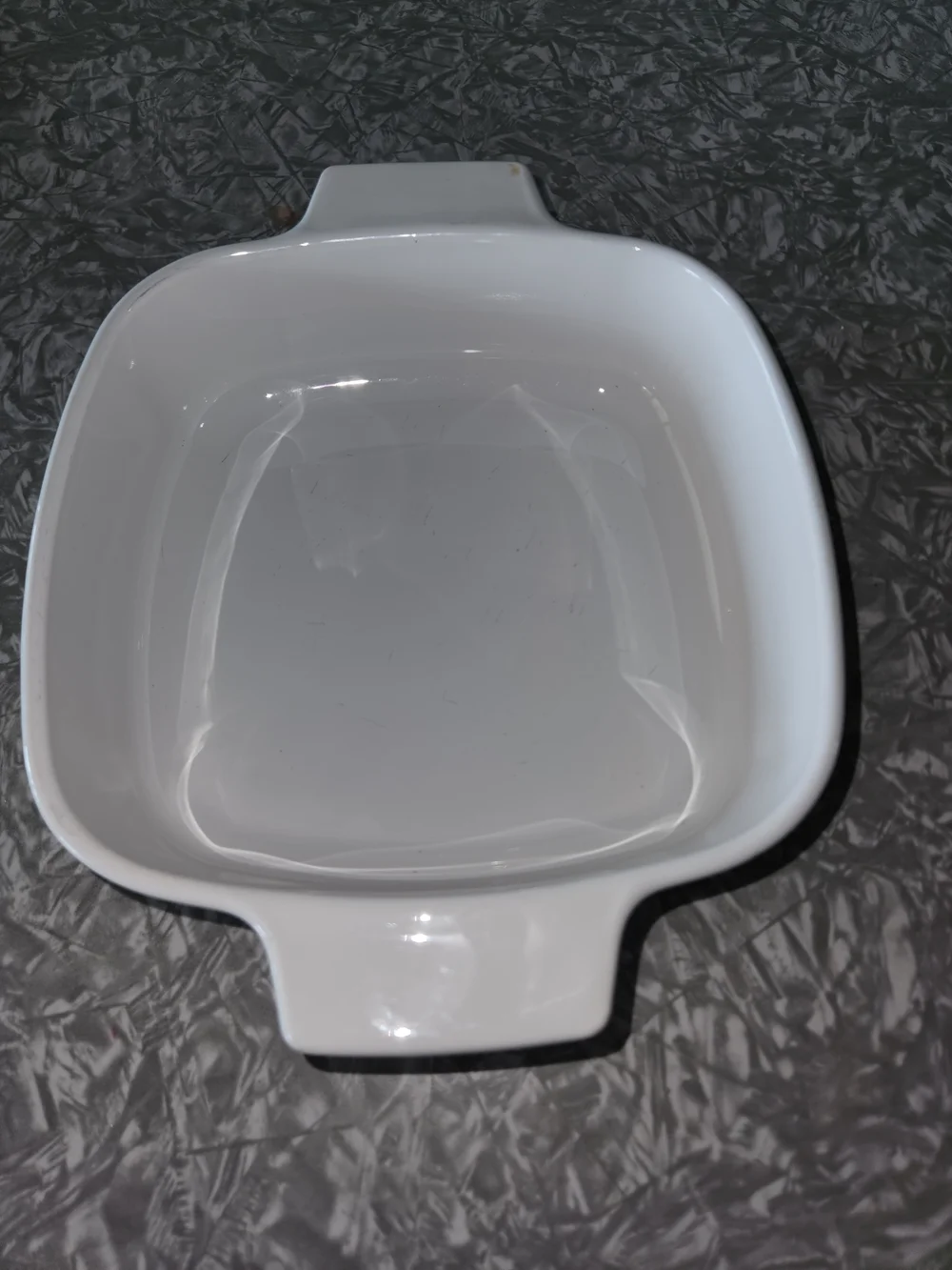 Corningware White Ceramic Casserole with Orange and Yellow Floral Pattern